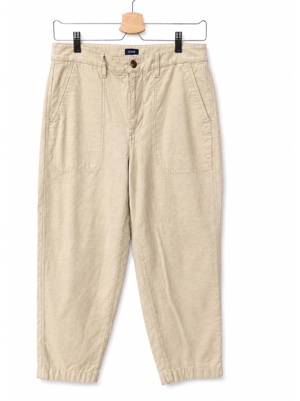J Crew Cotton Camp Pant Trousers Khakis Size 8 preppy granola